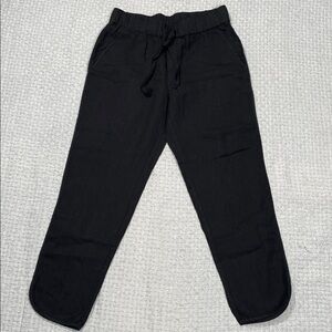 Women’s Black Linen Ankle Pants Caslon Size Small